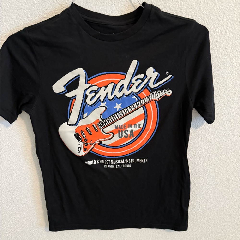 Fender Kids Black and Red Graphic Tee